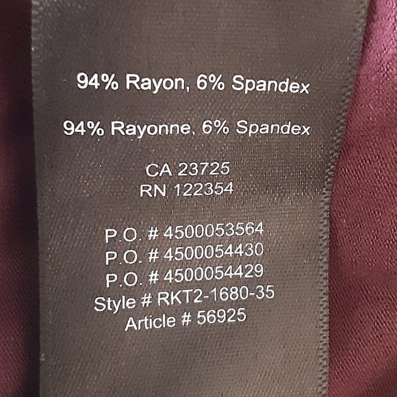 Aritzia Talula Burgundy Faux Wrap Long Sleeve Shirt Size Med. - Picture 10 of 10